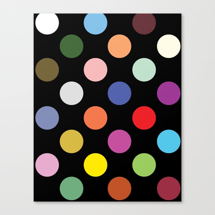 Multicolored Polka Dots Canvas Print