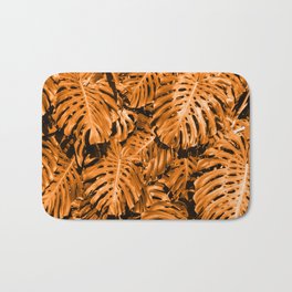 Leaves Orange Bath Mat