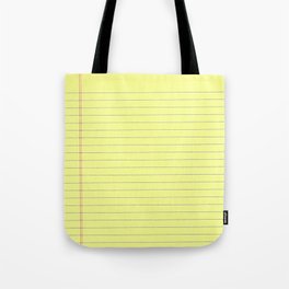 Yellow Legal Pad Tote Bag