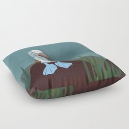 Blue-footed Booby in the wild. Floor Pillow