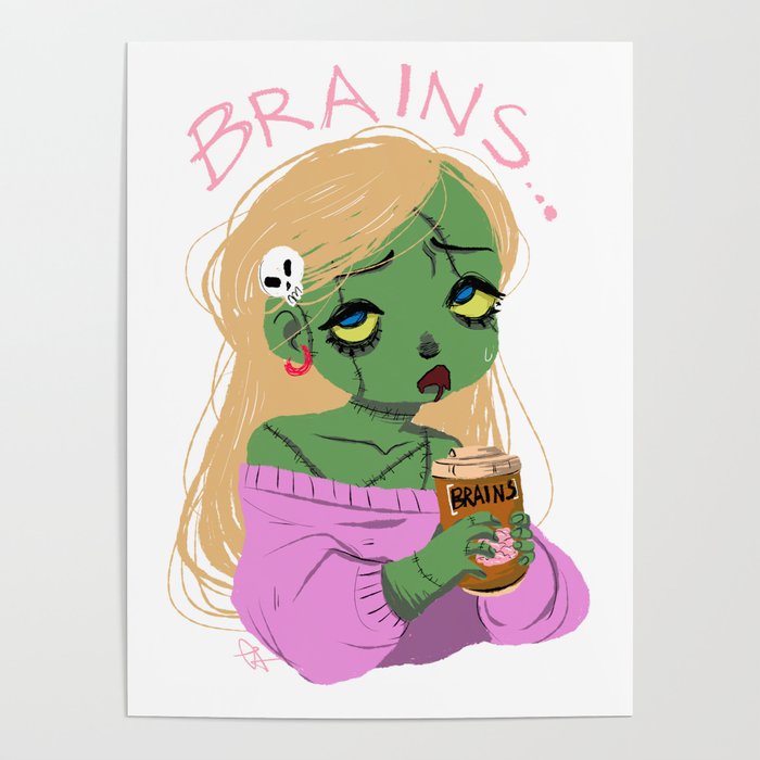 Zombie girl Poster