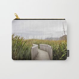 Grassy Pathway- New Zealand Carry-All Pouch | Grass, Travelphotography, Field, Landscape, Wild, Hike, Newzealand, Travel, Nature, Pathway 
