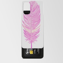 Pink feather Android Card Case