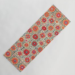 Kermina Suzani Uzbekistan Embroidery Print Yoga Mat