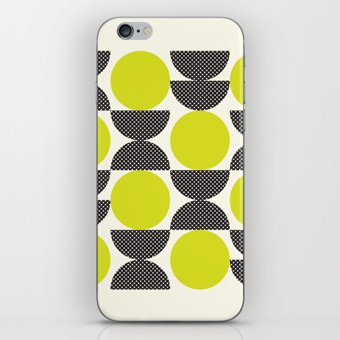 yellow dot geometrical pattern iPhone Skin