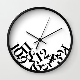 Fallen Numbers Clock Wall Clock