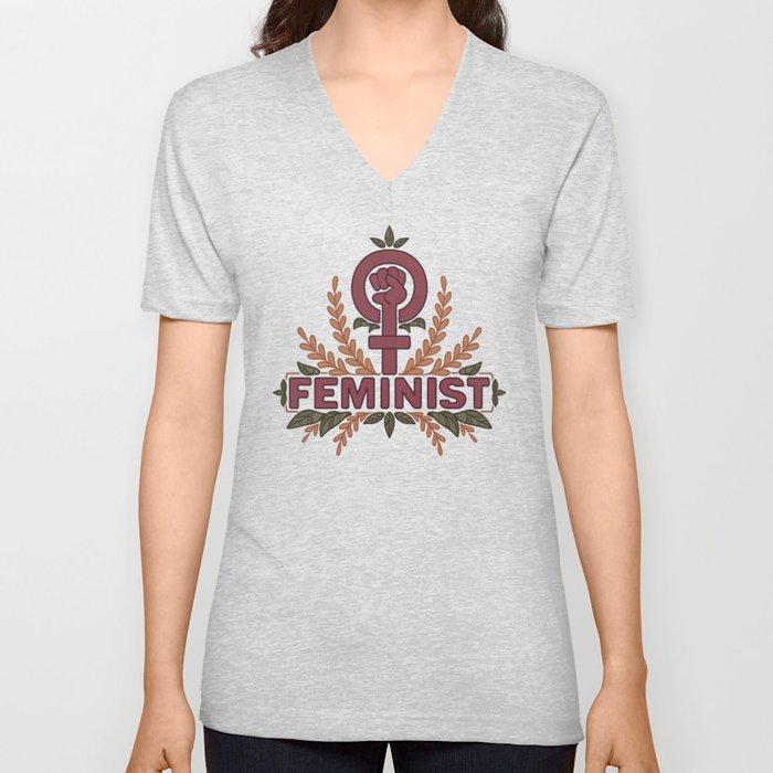 Feminist V Neck T Shirt