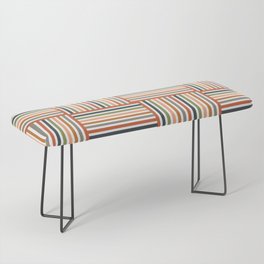 Delicate stripes and squares Bench
