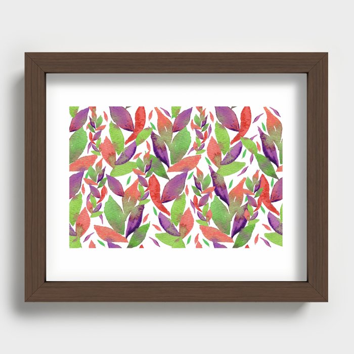 Multicolor Vines Recessed Framed Print