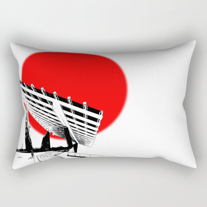 Barna Love Red Sun Rectangular Pillow