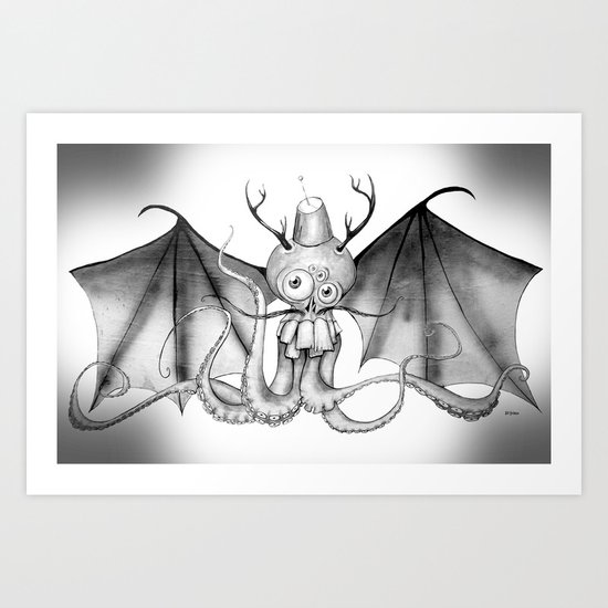 MonoChro-Monster Art Print