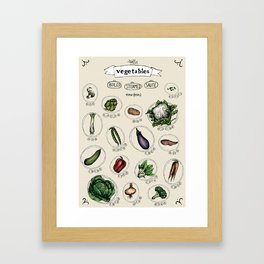 Vegetables cooking time Framed Art Print