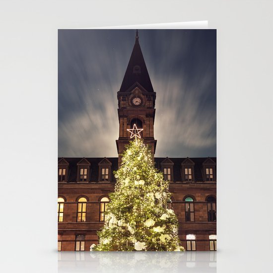 Christmas Tree at City Hall Stationery Cards