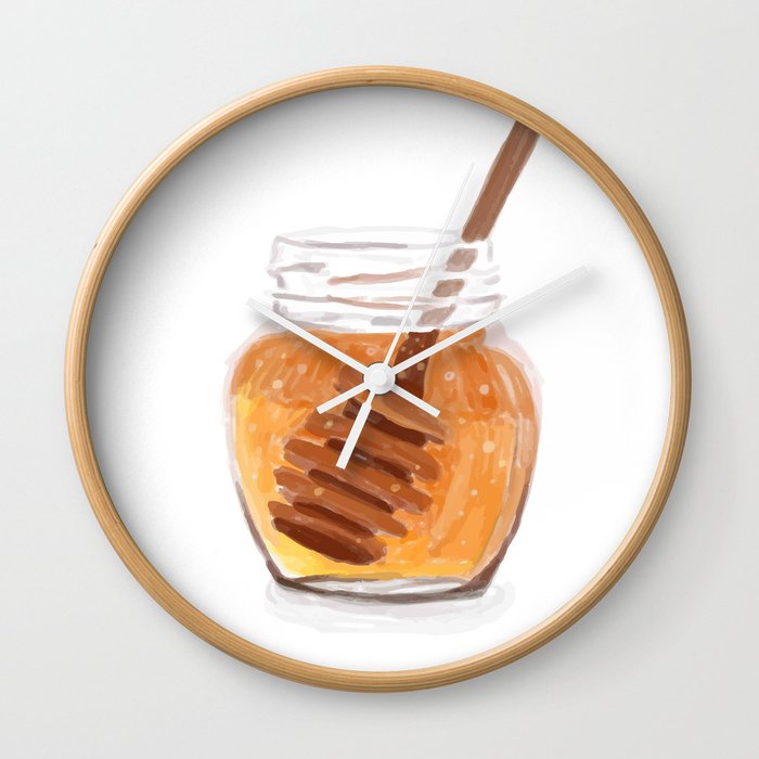 Honey Pot Painting Wall Clock By Newburydesigns Society6