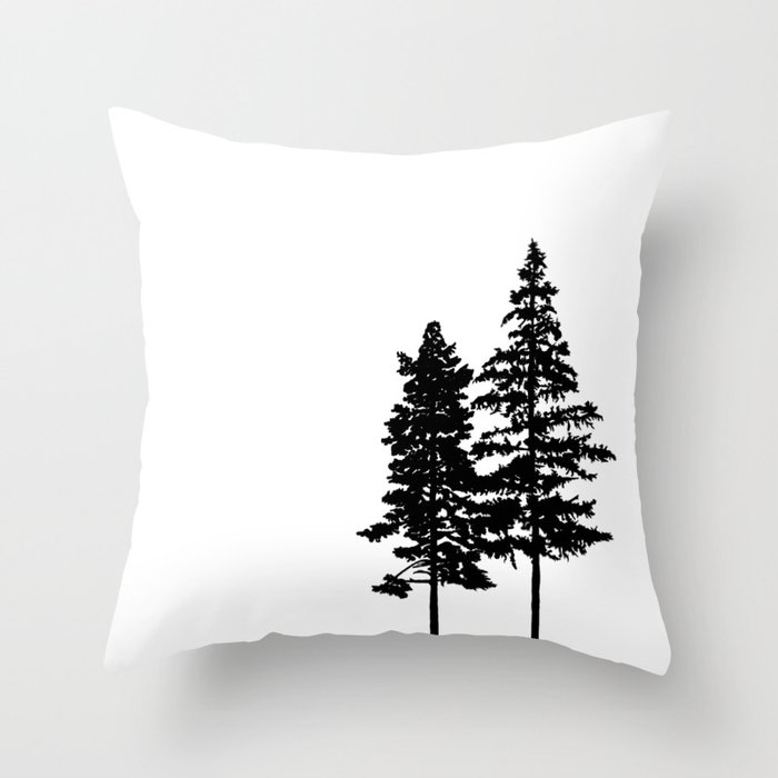 Pine tree throw online pillows