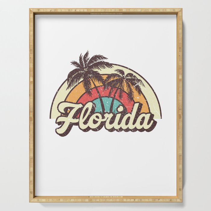 Florida beach city Serving Tray