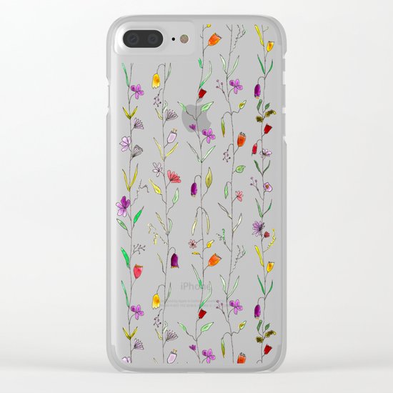 Floral pattern Clear iPhone Case