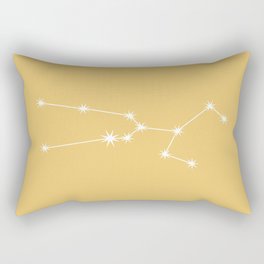 TAURUS Sunshine Yellow – Zodiac Astrology Star Constellation Rectangular Pillow