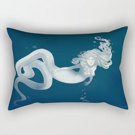 Elegant Sea Snake Mermaid Rectangular Pillow