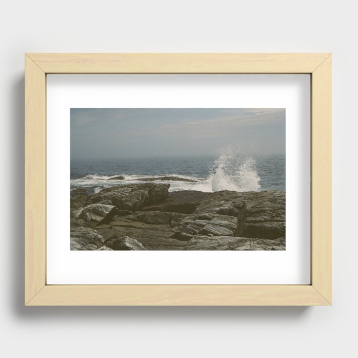 Maine rocks 04 Recessed Framed Print