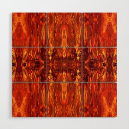 Raging Orange Wood Wall Art