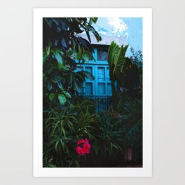 Guanajuato Blue Window Art Print