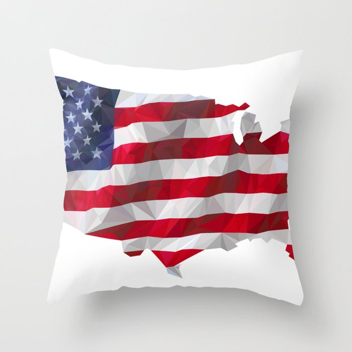 The Star-Spangled American Flag Throw Pillow