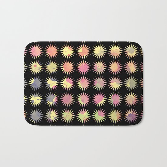 Colorful Sun Pattern Bath Mat