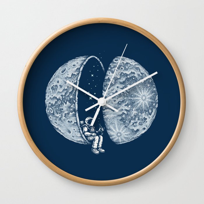 Chilling in Space Wall Clock