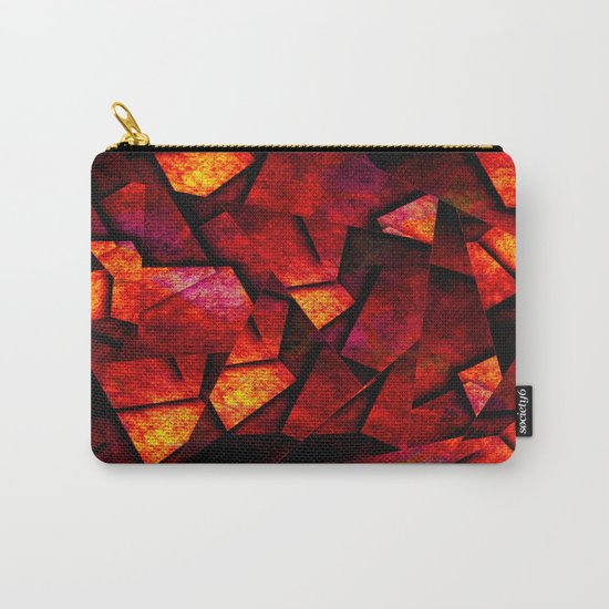 Fragments Of Fire - Abstract, geometric, fragmented pattern Carry-All Pouch