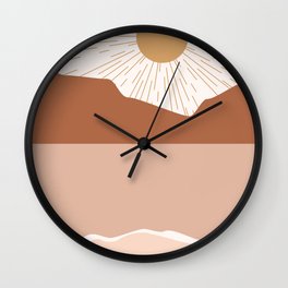 Sunrise Blush Beach Wall Clock
