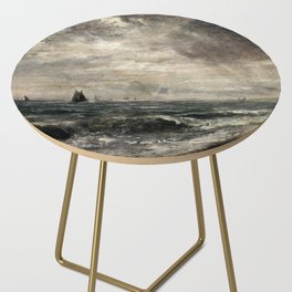 Stormy sea by John Constable Side Table
