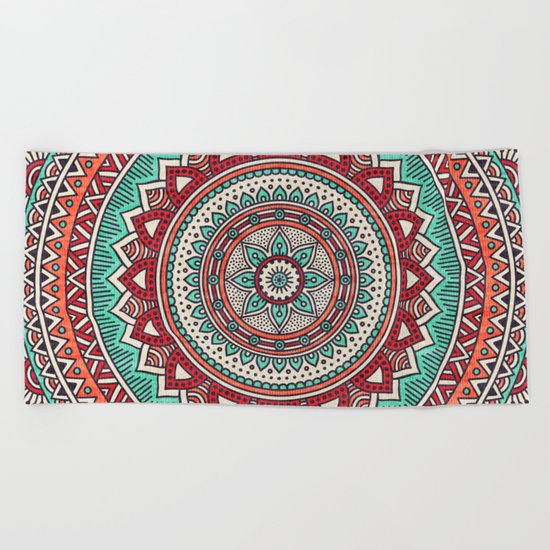 Hippie mandala 1 Beach Towel