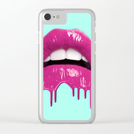 MELTING LIPS Clear iPhone Case