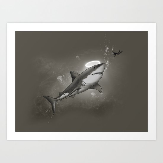 HOLY SHARK! Art Print