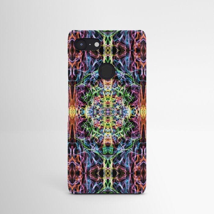 Liquid Light Series 78 ~ Rainbow Abstract Fractal Pattern Android Case