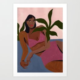 Pink Bikini Art Print