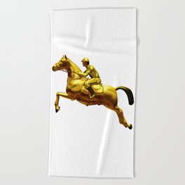 Horse Rider Gold Beach Towel