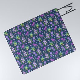 Purple flowers mix - BBG Picnic Blanket