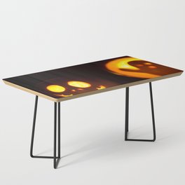 Halloween Jack O' Lantern and Ghost Figure Coffee Table