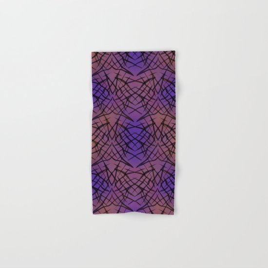 Abstract purple black pattern . Hand & Bath Towel