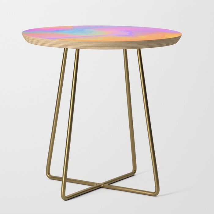 Abstract Dream Swirl Rainbow Side Table