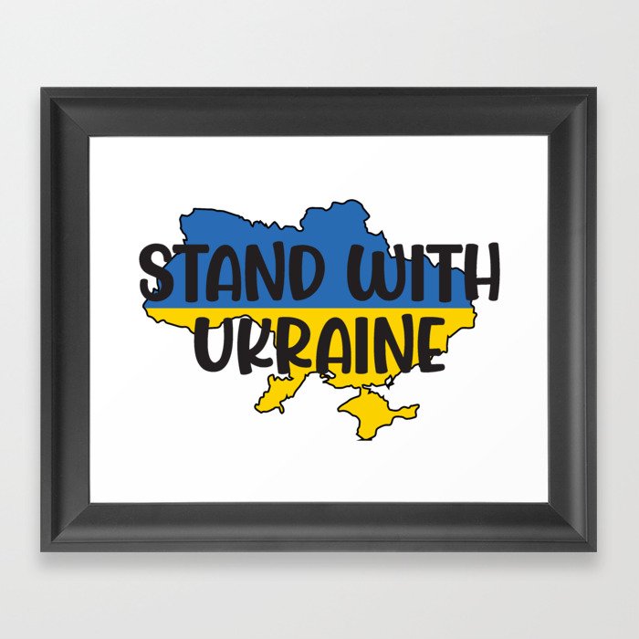 Stand With Ukraine Framed Art Print