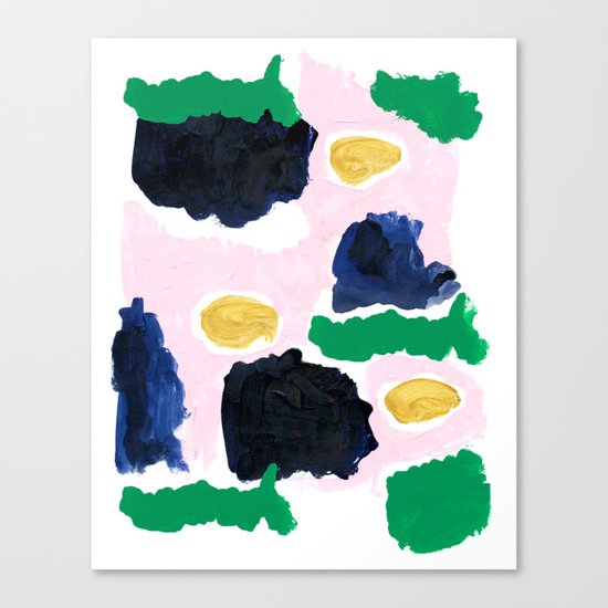 Imogen - painterly abstract palette colorful modern minimal painting boho dorm college hipster trend Canvas Print