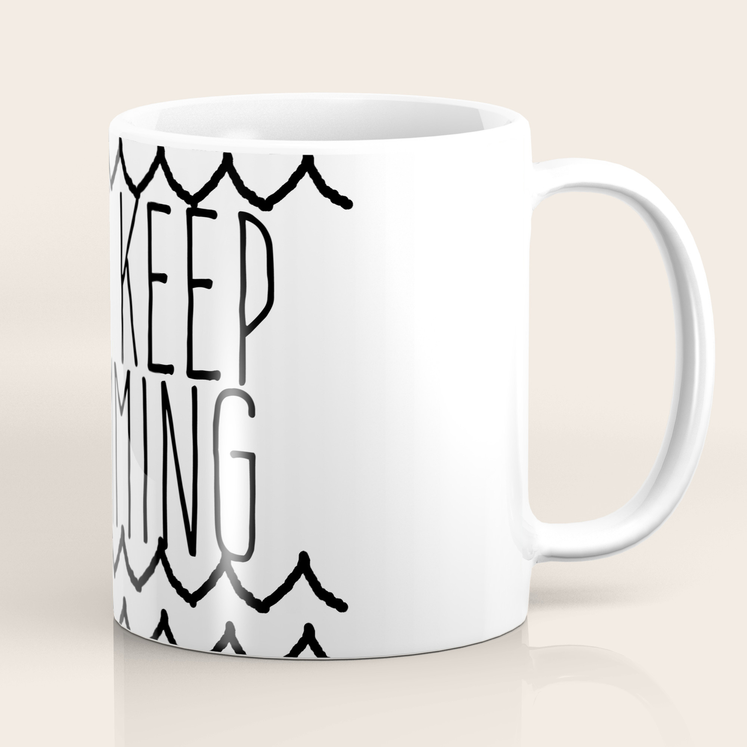 Just Keep Swimming Inspirational Quote Coffee Mug By Shabbyhappydesigns Society6