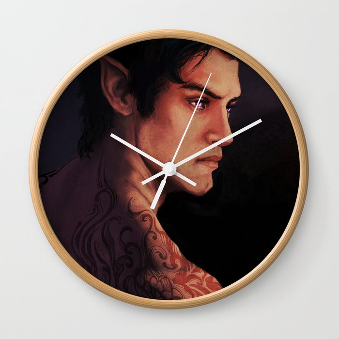 Rhysand Rhys Court of Thorns and Roses portrait Wall Clock