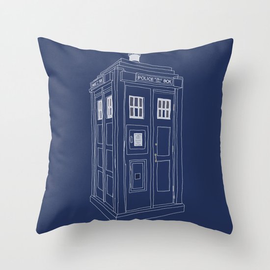 Doctor Who Tardis Throw Pillow