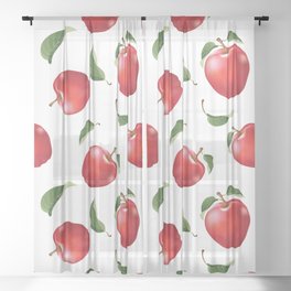 An Apple A Day Keeps The Doctor Away Sheer Curtain