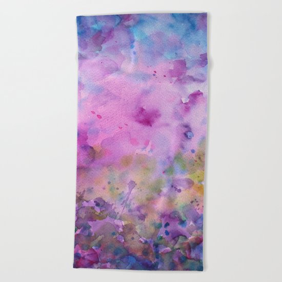 Purple Mystical Spring Beach Towel