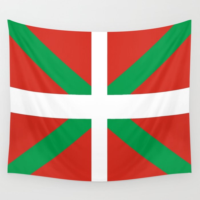Flag of Euskal Herria-Basque,Pays basque,Vasconia,pais vasco,Bayonne,Dax,Navarre,Bilbao,Pelote,spain Wall Tapestry
